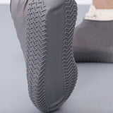 Grey Waterproof Silicone Shoe Cover Protective Water Rubber Boot Overshoe S