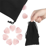 10x Natural Quartz Heart Shaped Crystal Carved Love Stone Healing Gemstone 20mm