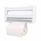 Appetito Wall Mount Kitchen Roll Dispenser Towel Holder Foil Film Organizer