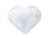Selenite Puffy Heart Powerful Healing Gemstone Crystal Palm Stone 8cm