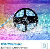 5050 RGB LED Strip Lights IP65 Waterproof 5M 300 LEDs 12V + Bluetooth Controller