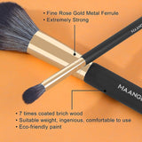 10 Pcs Makeup Brushes Travel Professional Makeup Brushes Set with Case Blackgold