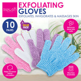 2 Pairs Exfoliating Gloves Refresh Cleanse Massage Smooth Skin Personal Care