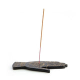 Incense Stick Burner Palmistry Holder Black Gold Hand Shape Yoga Meditation