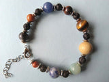 Planetary Gemstomes Bracelet Universe Galaxy Natural Stone Unique Gift - Style 2