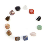 Crystal Gemstone Polished Healing Chakra Stone Collection Display Gift Set