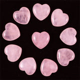 10x Natural Quartz Heart Shaped Crystal Carved Love Stone Healing Gemstone 20mm
