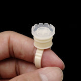 100x Eyelashes Glue Holder Blossom Cup Ring Eyelash Extension Adhesive Stand