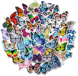 50pcs Butterfly Decoration Stickers Vinyl Decal Mix Waterproof Laptop iPhone