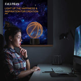 3D Acrylic LED Basketball Night Light 16 Colors Lighting Table Bedside Lamp