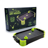 Glow-in-the-Dark Desktop Air Hockey 2 Players Kids Toy Game