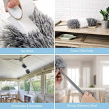 Feather Duster Extendable Handle 245cm Long Telescopic Duster Magic Static Brush