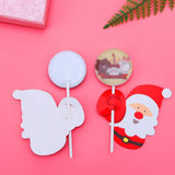 30x Christmas Party Lollipop Holder Sugar-loaf Paper Card Holder Santa Claus