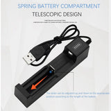 Portable 1slot Battery USB Charger for Rechargeable Batteries Li-ion