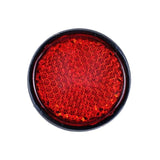 2x Adhesive Reflectors Round Automative  3cm x 3.3cm - Red