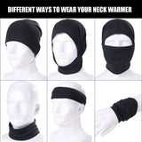 Half Face Mask Scarf Balaclava Cycling Neck Cover Sun UV Protection - Black