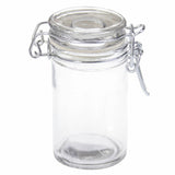 64x Spice Mini Glass Jar Silver Clip Lid Bottle Jam Container Storage Jars 70ml