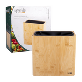 Appetito Rectangle Universal Knife Block Kitchen Tools - Bamboo