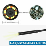 Waterproof HD Endoscope USB Type-C Borescope Inspection Snake Camera Android 2M