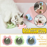 2x Rotatable Cat Treat Toy Catnip Snack Licking Ball Kitten Pet Molar Toys