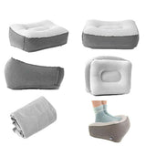 Travel Inflatable Foot Rest Air Pillow Cushion Office Home Leg Footrest Relax