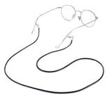 1x Eyeglass Chain Leather Cord For Reading Sunglasses Glasses Eyeglass Holder Strap Chain - Black