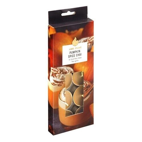 10pce Tealights Candles Scented Pumpkin Spice Chai 4 Hour Décor Party Wedding