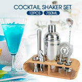 12Pcs Cocktail Shaker Set Mixer Martini Strainer Bartender Kit Spirits Maker Bar