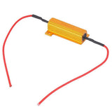 4Pcs/Set Load Resistor Easy Installation High Power Stable 50W 6Ohm LED Decoder for Car Orange