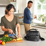 Bentgo Deluxe Lunch Bag Carrying Strap Insulated Design - Carbon Black