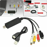 USB 2.0 VHS Tapes to DVD VCR Audio Video Converter Capture Card Adapter PC