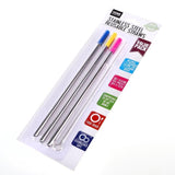 Straws Stainless Steel Including Silicone Tips and Cleaning Brush Eco Friendly