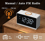 Portable FM Alarm Clock Radio Large Size BT Speaker USB Port for Phone Charging
