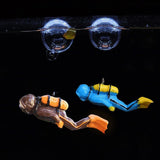 Set with 2 Diver Fish Tank Aquarium Ornament Simulation Aquarium Decoration