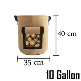 Potato Grow Planter Container Bag Pouch Root Plant Growing Pot Side Window Asstd