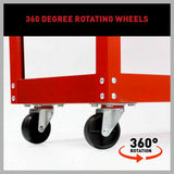 3-Tier Trolley Workshop Cart Rolling Steel Parts Storage Handyman Tool 150KG Red