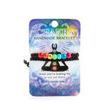 7 Chakra Bead Bracelet Adjustable Woven Cord Healing Balance Jewellery