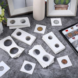 50pcs Cardboard 2"x 2" Coin Holders Clear Display Storage Protect 23mm