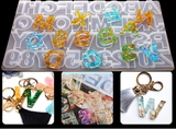 Alphabet Letters Silicone Pendant Mold Necklace Jewelry Epoxy Resin Mould DIY