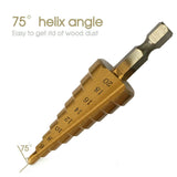 3pcs HSS Steel Step Cone Drill 3-12/4-12/4-20mm Titanium Bit Set Hole Cutter