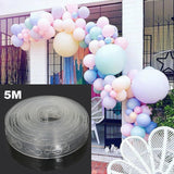 Balloon Decorate Strip Arch Garland Connect Chain Party Decor - Double Hole 5M