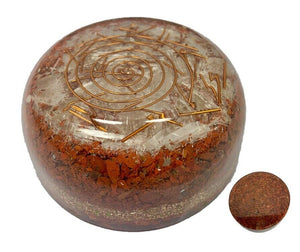 Red Jasper Orgonite Tower Buster Dome EMF Protection Chakra Crystal Orgone