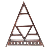 Wooden Wall Panel Triangle Phases of Moon 50x45cm
