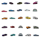 50pcs JDM P2 Racing Sport Car Vinyl Decal Stickers Laptop Waterproof Phone Skate