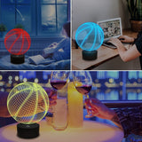 3D Acrylic LED Basketball Night Light 16 Colors Lighting Table Bedside Lamp