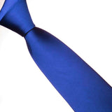 Mens Skinny Tie Plain Wedding Slim Necktie Formal Casual Narrow Party Blue
