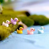 100 PCS Tiny Ducks Mini Resin Duck Miniature Figures