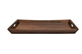 Acacia Curved St Clare Food Serving Tray Breakfast Table Platter 50x35x5cm