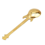 1x Guitar Shaped Teaspoon Stainless Steel Coffee - Gold