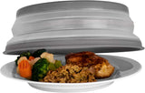 Large Food Safe Microwave Dome Plate Lid Dish Cover Protector Collapsible 31.5cm